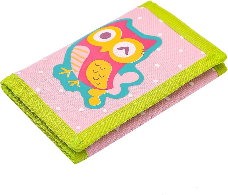 Jonyee RFID Wallet, Cute Cartoon Wallet with Zipper for Kids (Owl) - Image 1